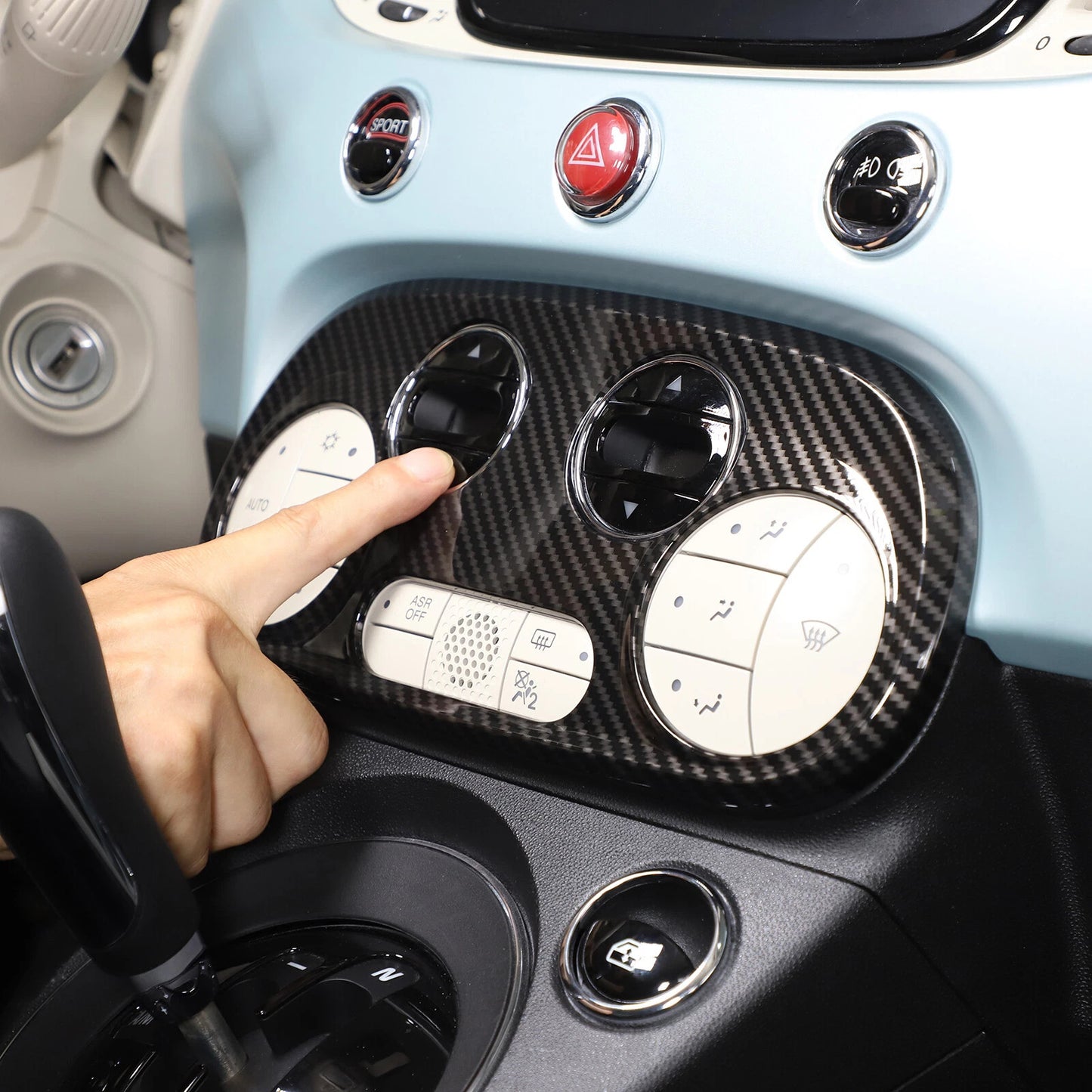 Passend für Fiat 500 Abarth 595 Mittelkonsole Blende