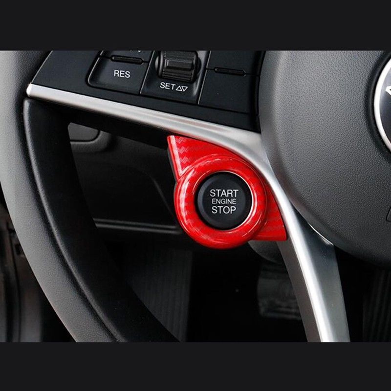 Passend für Alfa Romeo Giulia 2017-18 Stelvio 2017-18 Start Stop Blende Rot