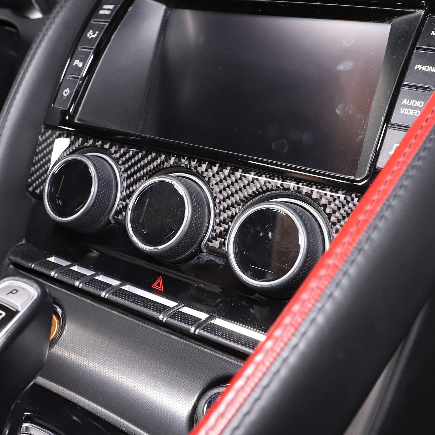 Passend für Jaguar F Type 2013-2023 Klimabedienung Blende