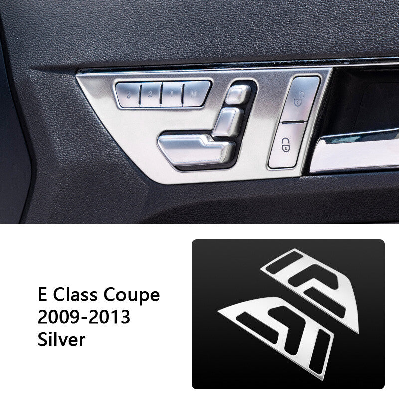 Passend für Mercedes E Coupe C207 Sitzverstellung Blenden Abdeckung Rahmen Silber