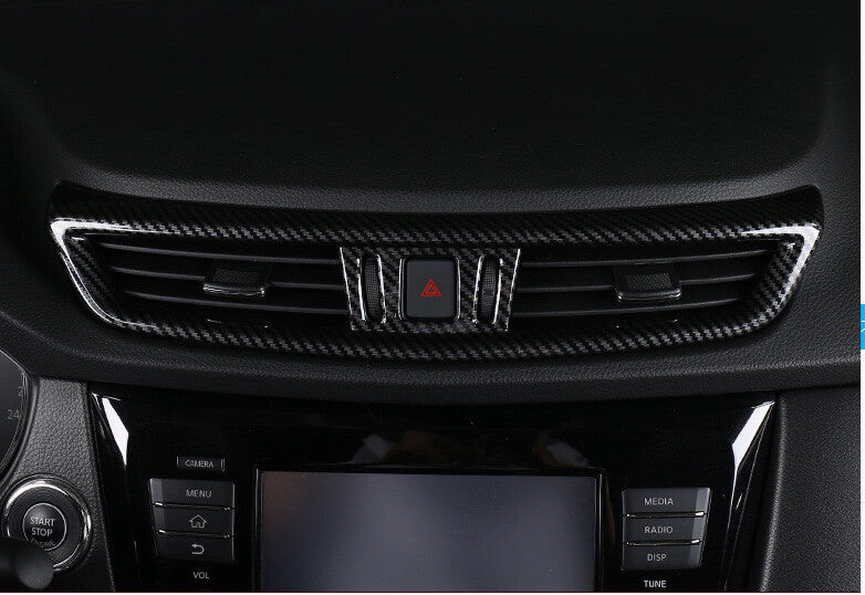 Passend für Nissan Qashqai J11 Lüftung Blenden Abdeckung Rahmen Carbon
