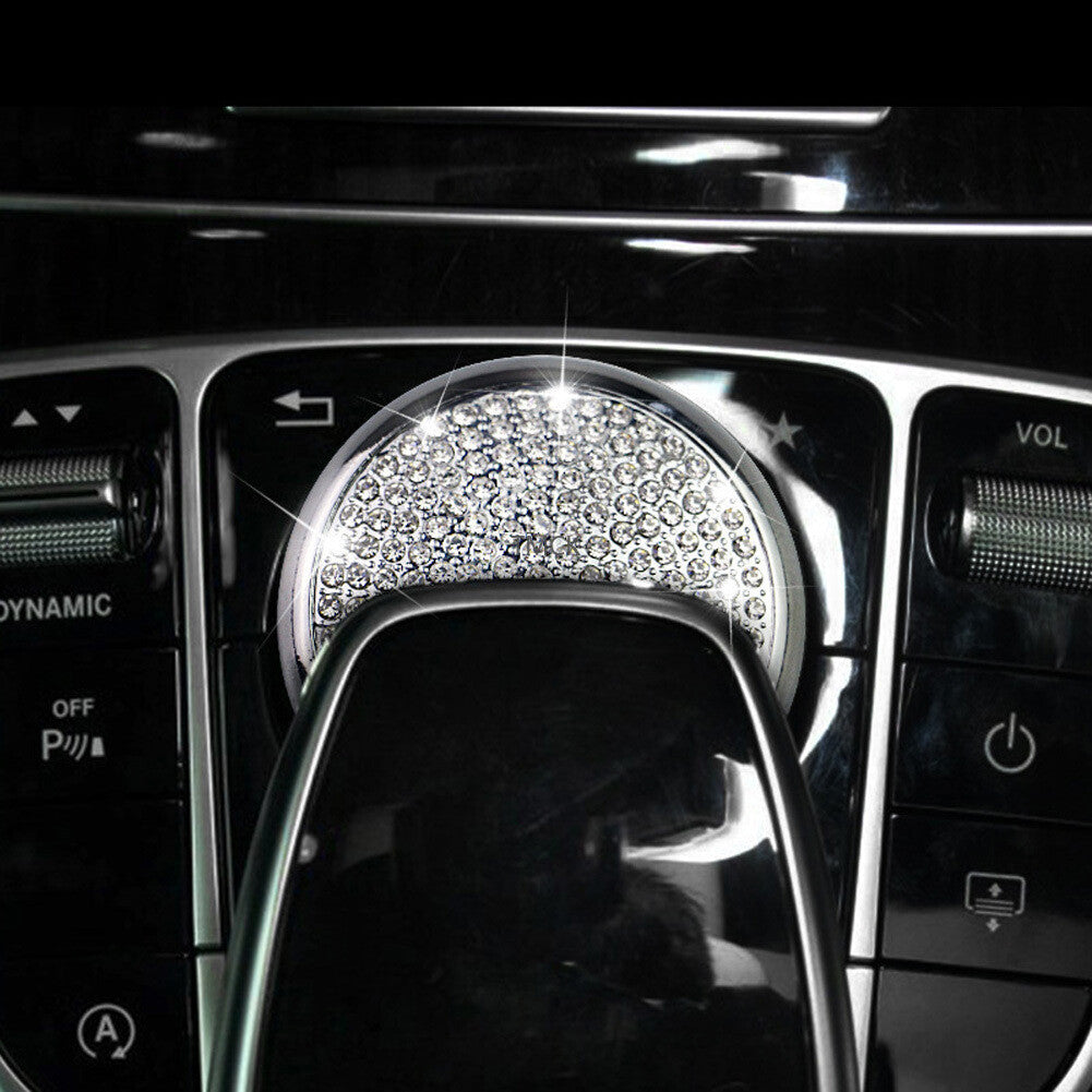 Passend für Mercedes C E GLC Strass Glitzer Command Knopf Regler Blende