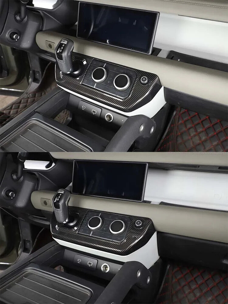 Passend für Land Rover Defender 2014-2018 Mittelkonsole Rahmen Blende Carbon