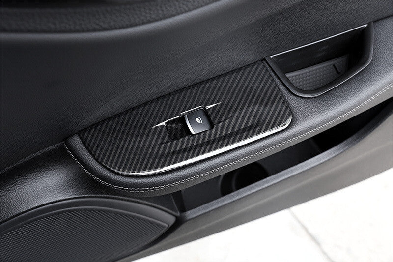 Passend für Alfa Romeo Giulia Fensterheber Blenden Abdeckung Rahmen Carbon