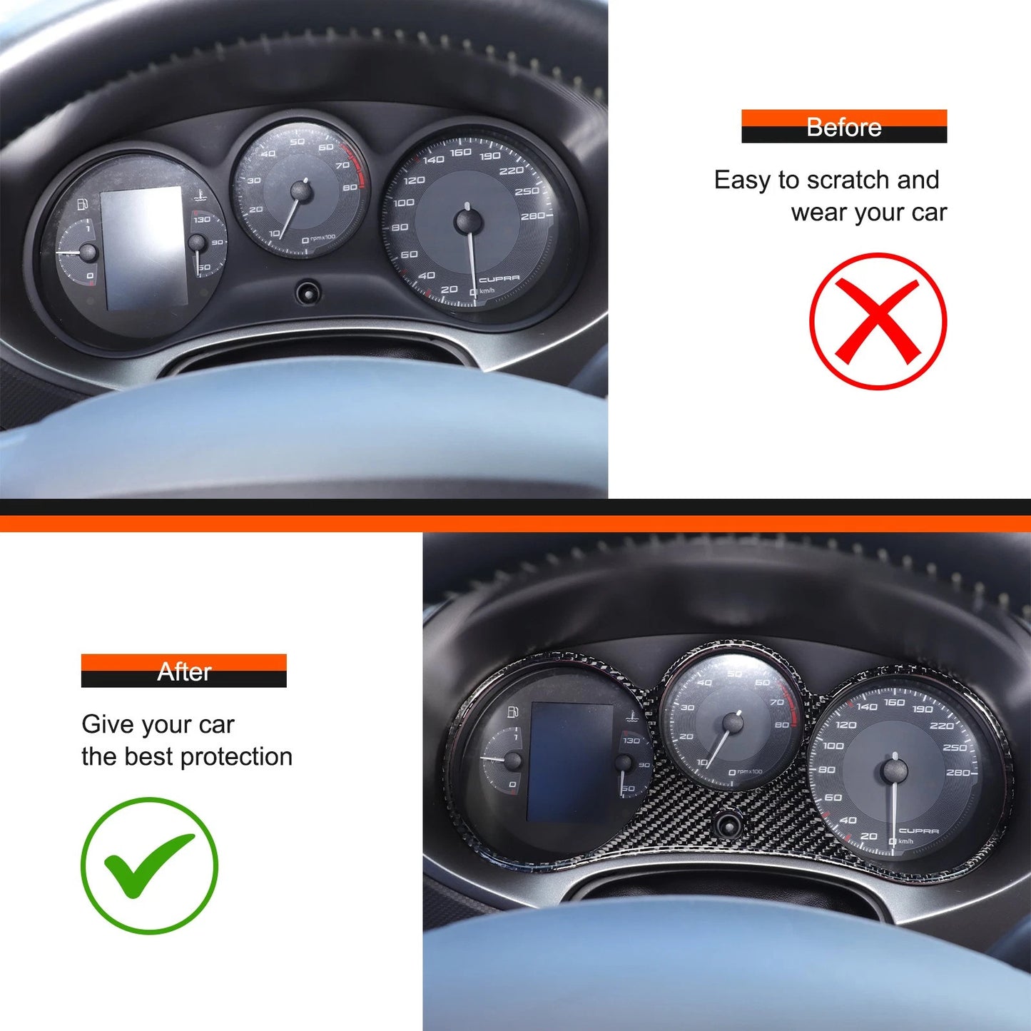 Passend für Seat Leon 2008-2012 Armaturenbrett Blende