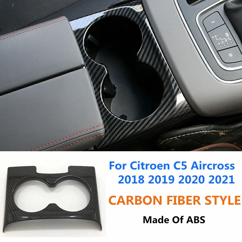Passend für Citroen C5 Aircross Becherhalter Blende Abdeckung Rahmen Carbon