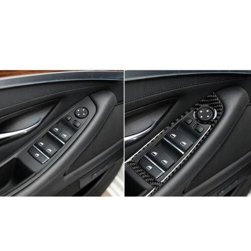 Passend für BMW 5er F10 2011-18 Fensterheber Blenden Abdeckung Carbon