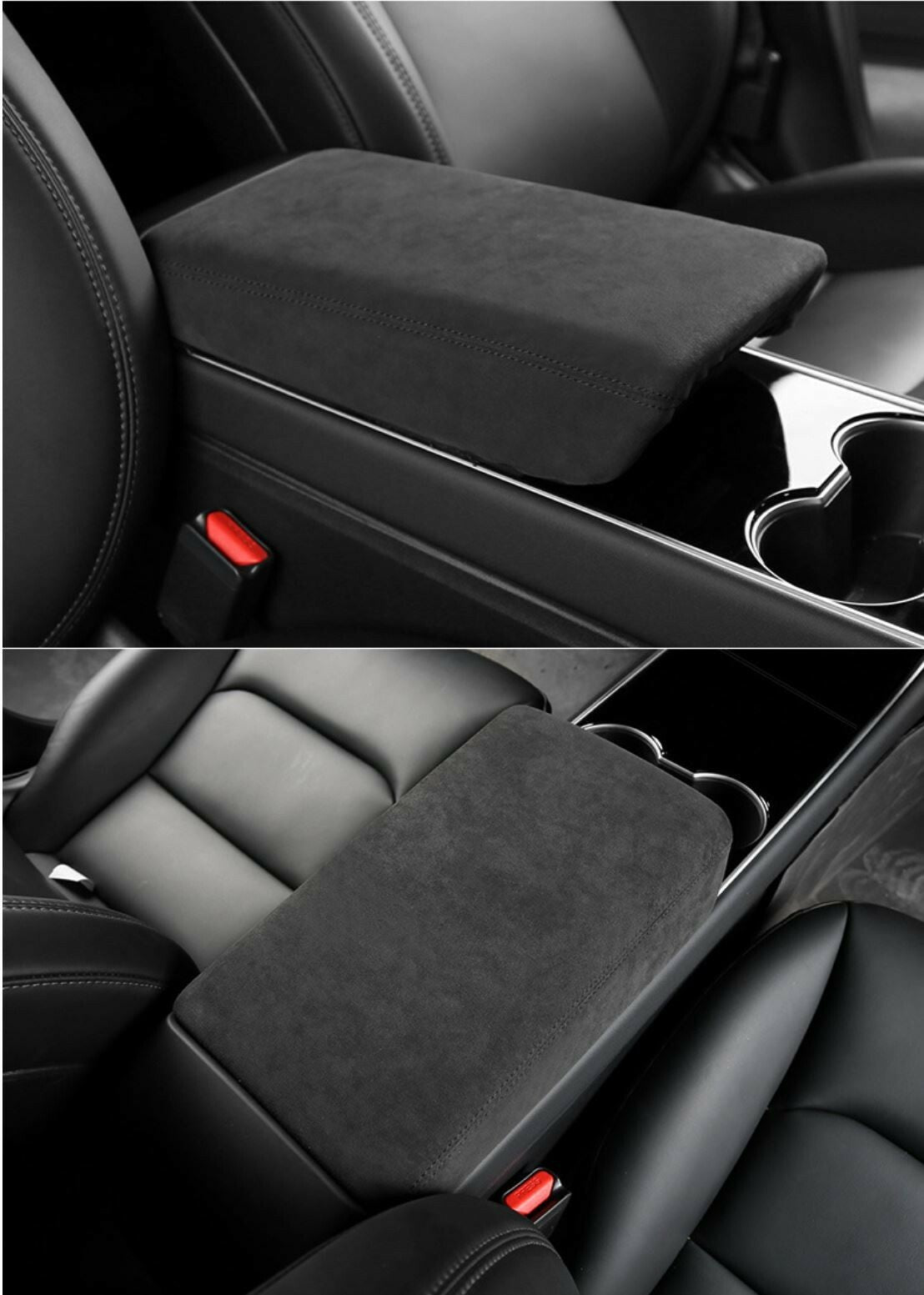 Passend für Tesla Model 3 Y Mittelkonsole Abdeckung Blende Alcantara Schutz