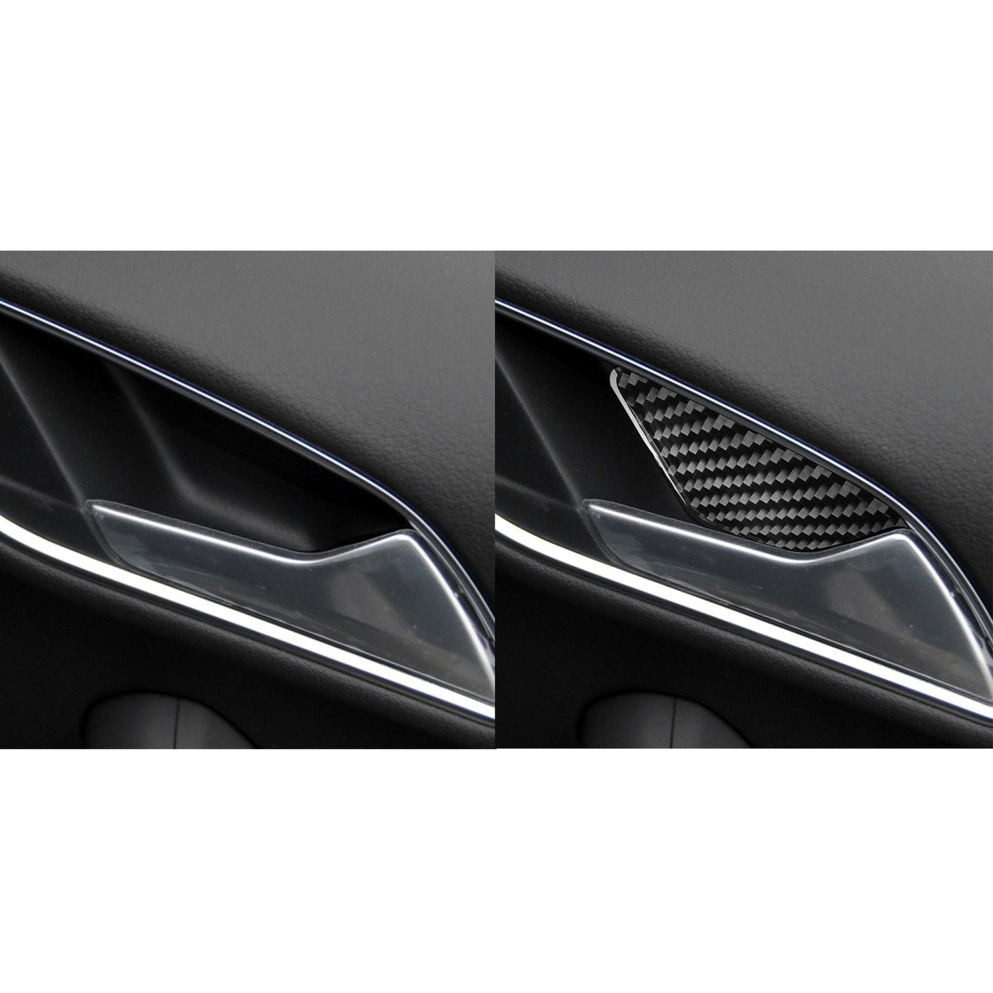 Passend für Audi Q3 2013-18 Türgriff Blende Abdeckung Rahmen Carbon