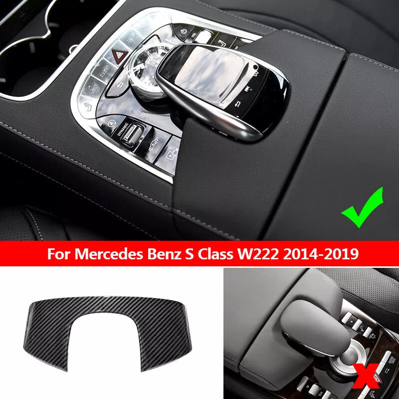 Passend für Mercedes S-Klasse W222 Mittelkonsole Blende Rahmen Zierblende Carbon