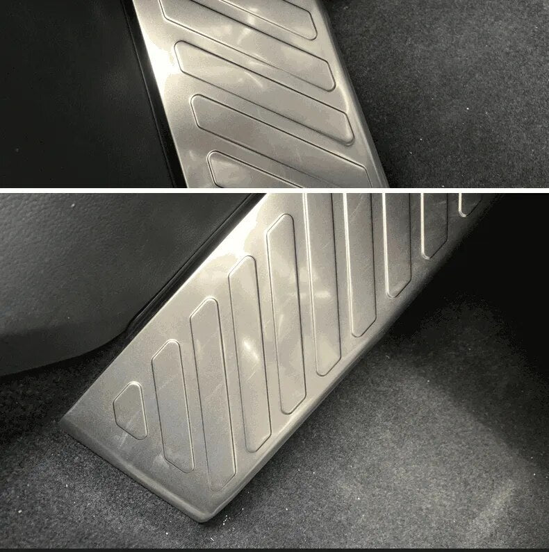 Passend für VW Golf 8 2021 Fußablage Blende Zierblende Abdeckung Silber