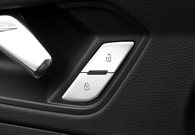 Passend für Audi A6 C8 2019-21 Tasten Tür Blenden Abdeckungen Rahmen Silber