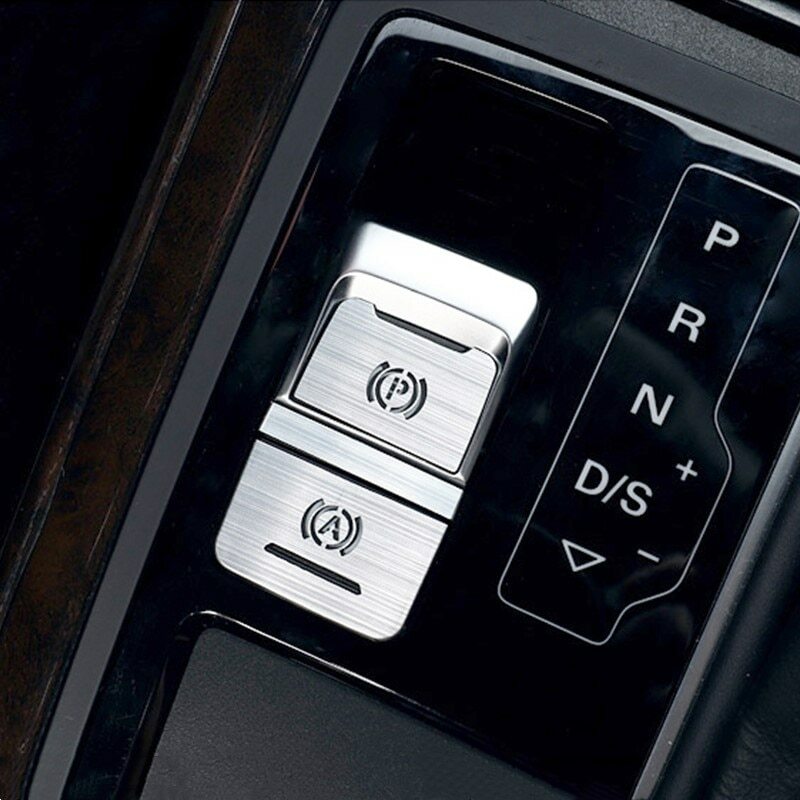 Passend für Audi A6 C7 2012-2018 Handbremse Edelstahl Blende Zierblende Silber