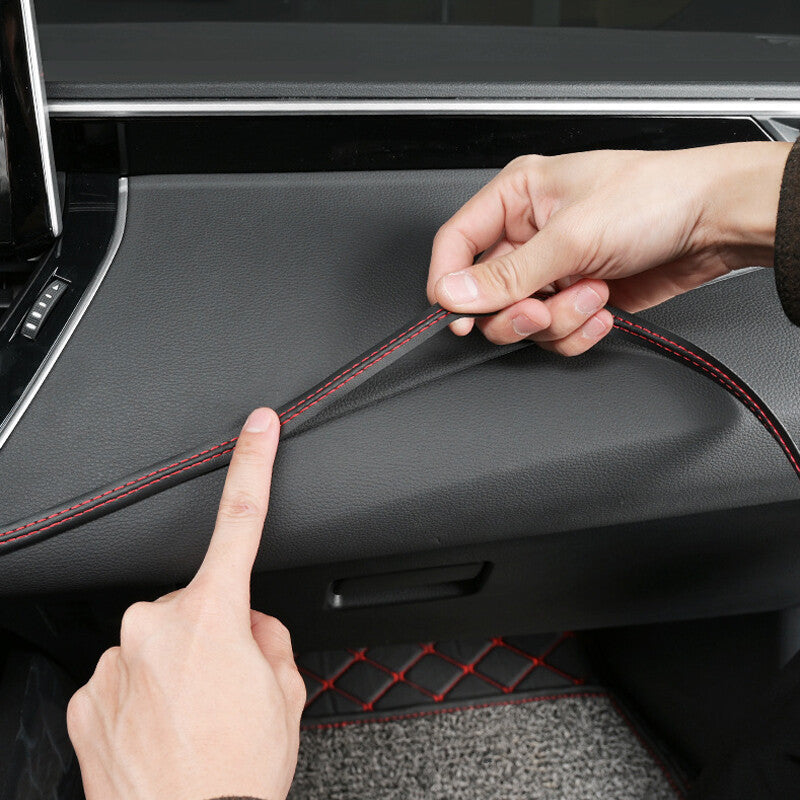 Passend für Audi A7 4G Kunstlederstreifen Streifen Rote Naht Interieur Dekoratio