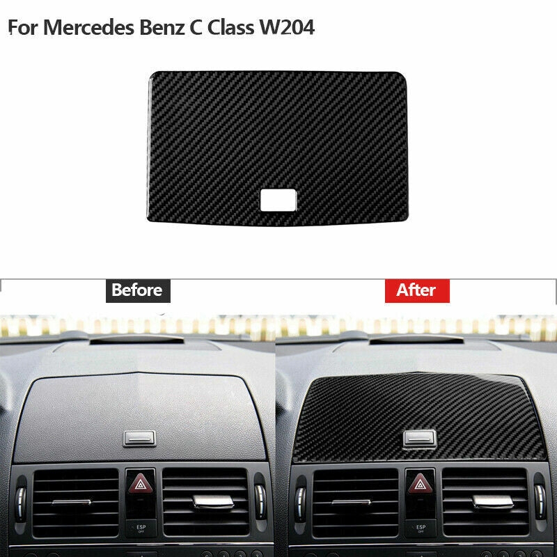 Passend für Kohlefaser Navigation Steuerung Panel Aufkleber Blenden Für Mercedes-Benz W204
