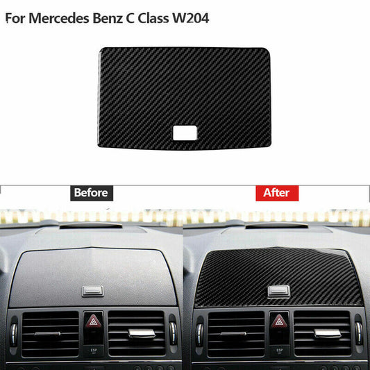 Passend für Kohlefaser Navigation Steuerung Panel Aufkleber Blenden Für Mercedes-Benz W204