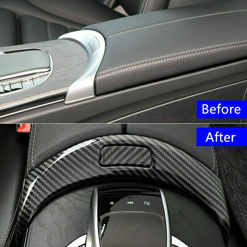 Passend für Armlehne Box Blende Knopf Rahmen Für Mercedes Benz C Klasse W205 GLC X253 Carbon