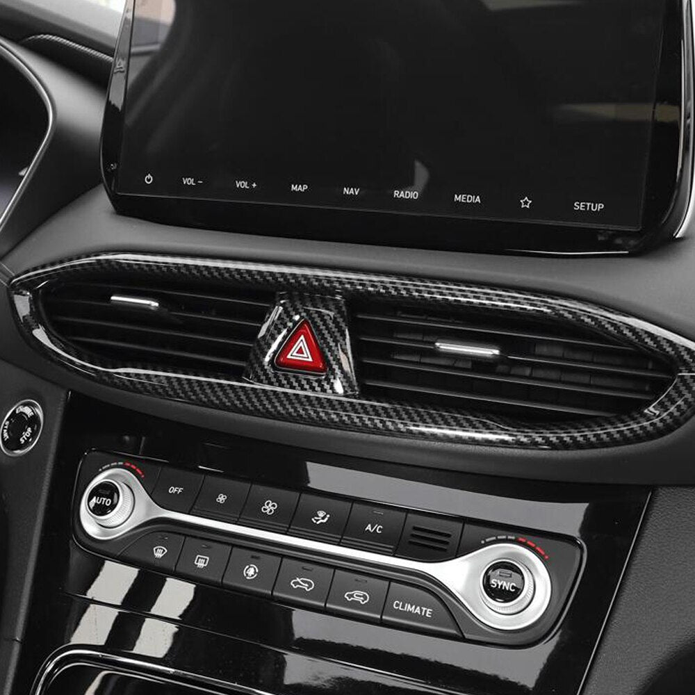 Passend für Hyundai SantaFe 2019-22 Klima Lüftung Blenden Abdeckung Tuning