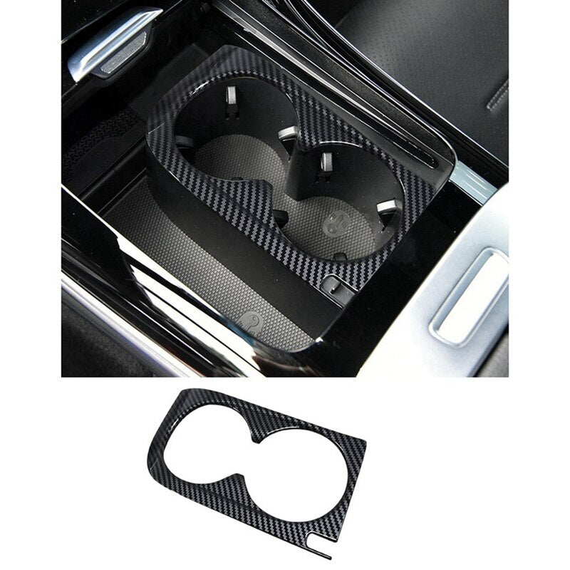 Passend für Mercedes C Class W206 Becherhalter Blende Abdeckung Rahmen Carbon