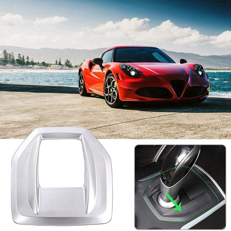 Passend für Alfa Romeo Giulia Stelvio Schaltung Blenden Abdeckung Rahmen Silber