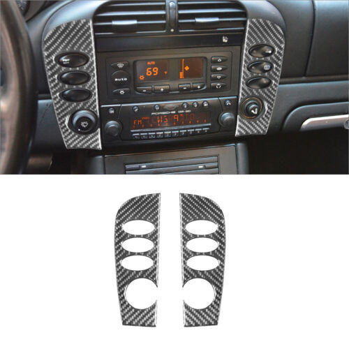 Passend für Porsche Macan Mittelkonsole Radio Blenden Abdeckung Carbon