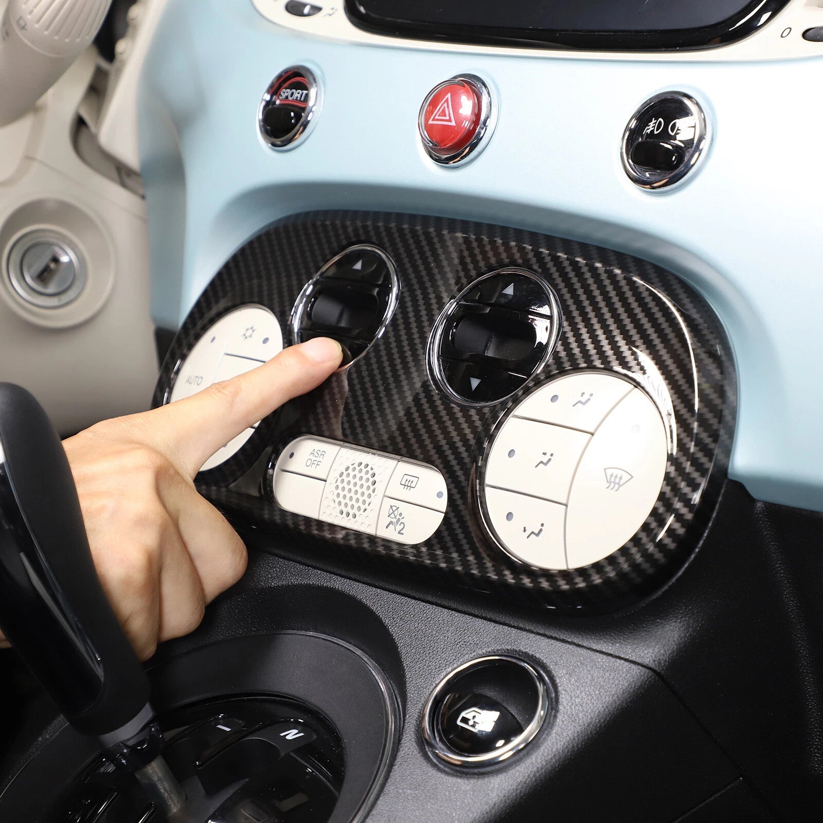 Passend für Fiat 500 Abarth 595 Mittelkonsole Blende
