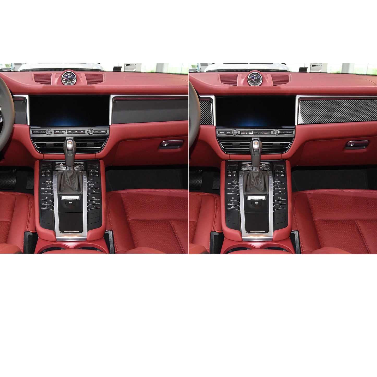Passend für Porsche Macan 2014-21 Cockpit Armatur Blenden Abdeckung Rahmen