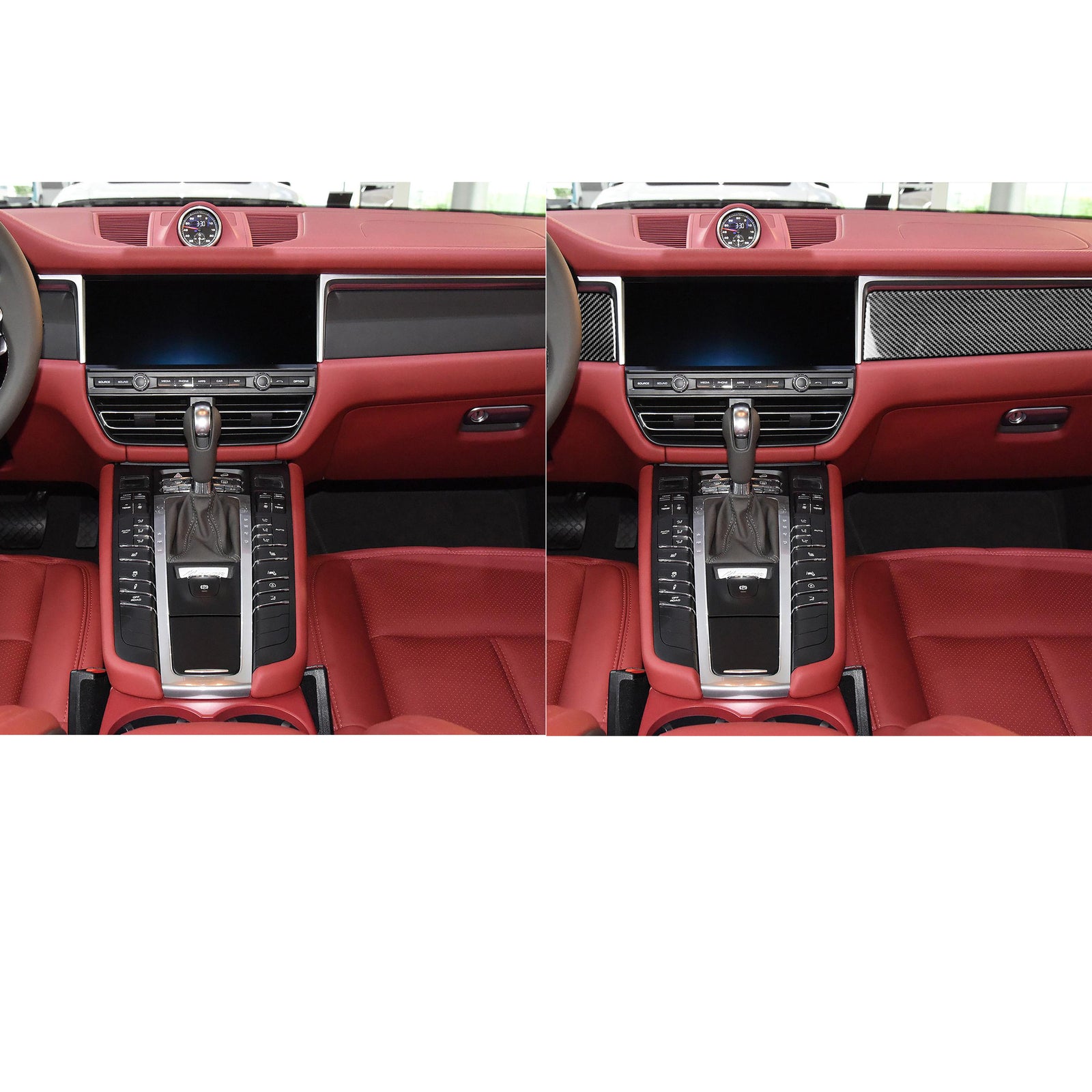 Passend für Porsche Macan 2014-21 Cockpit Armatur Blenden Abdeckung Rahmen