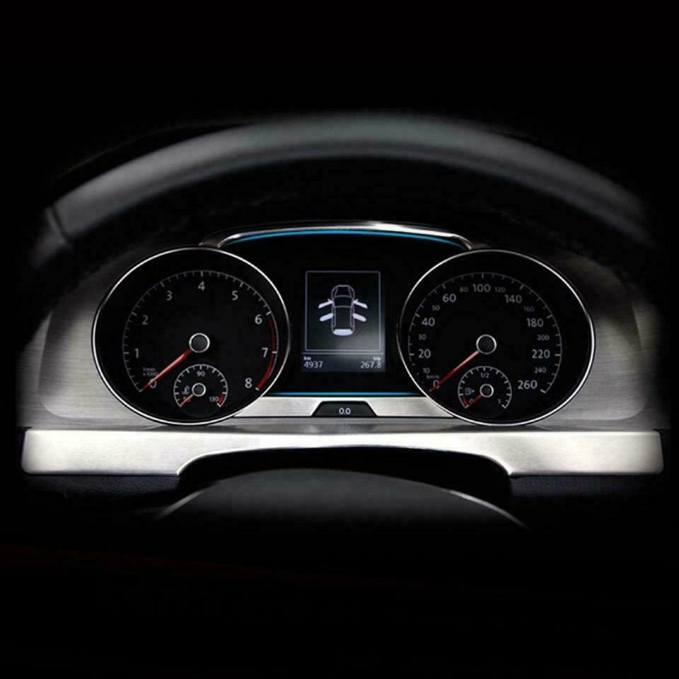 Passend für Edelstahl Tacho Rahmen Blende Passend Für VW Golf 7 Zierrahmen Chrom Dekor