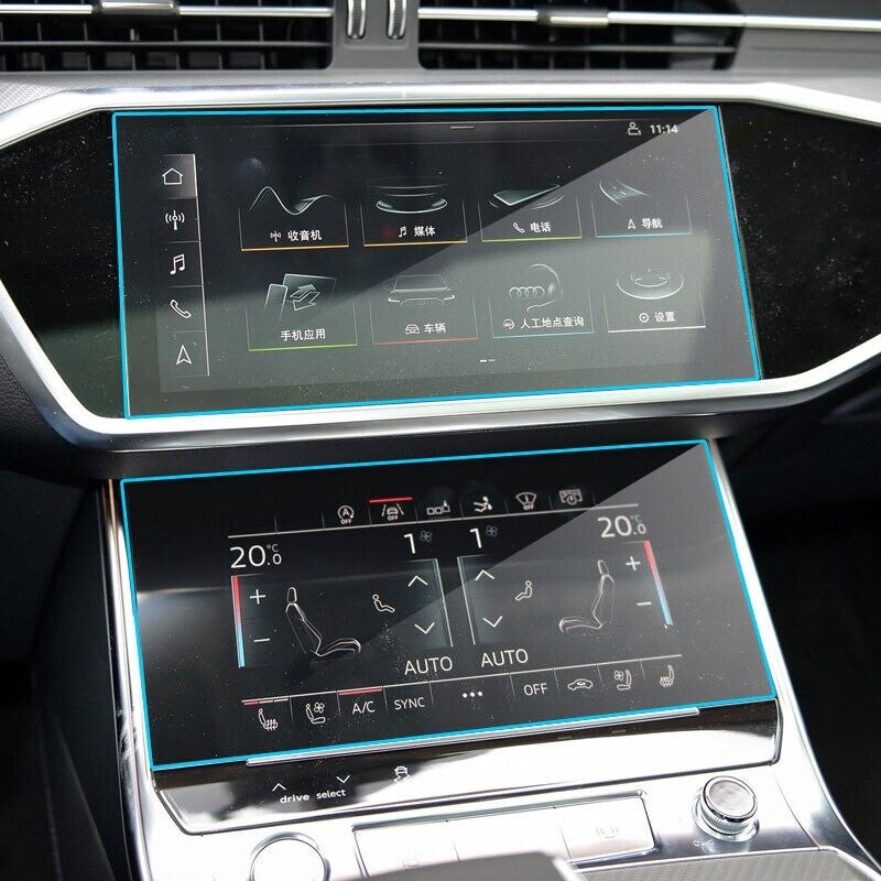 Passend für Audi A6 A7 Schutzglas Display Schutz Folie Displayfolie Glas