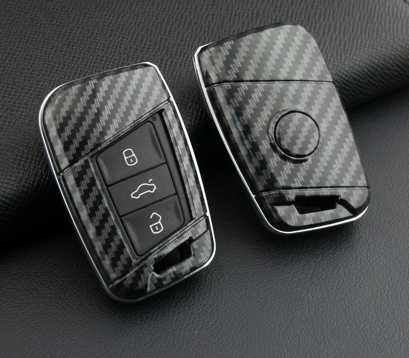 Passend für VW Passat Arteon Jetta Tiguan Carbon Schlüssel Cover Hülle