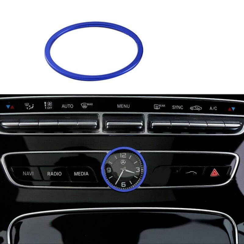 Passend für Mercedes Benz W205 W212 C E GLC Klasse Uhr Ring Rahmen Blau Blende