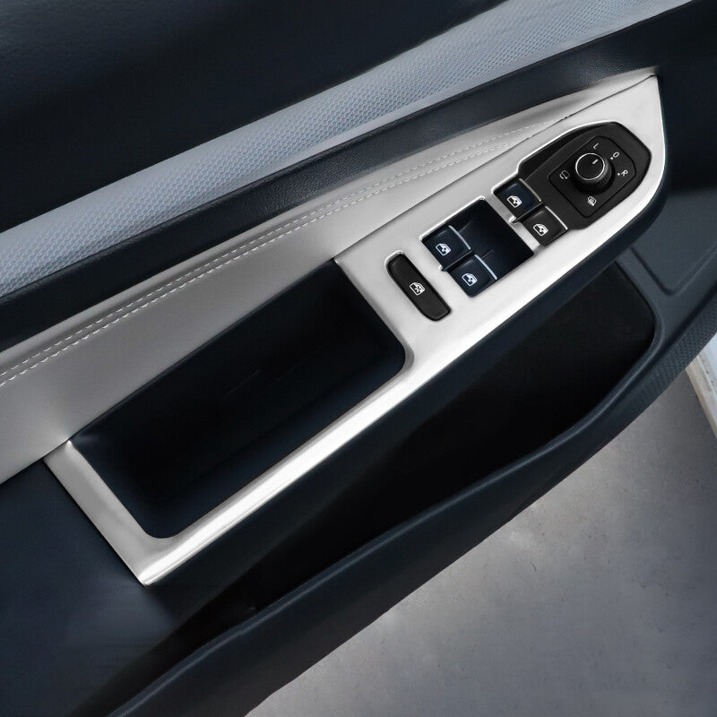 Passend für VW Golf 8 MK8 Fensterheber Blenden Abdeckung Rahmen Silber