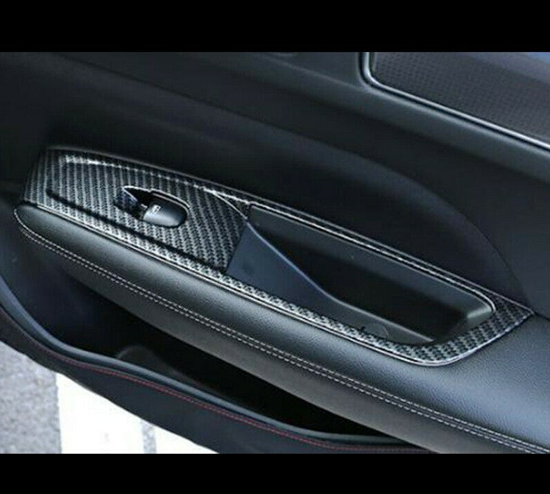 Passend für Renault Koleos Fensterheber Rahmen Blende in Carbon Optik