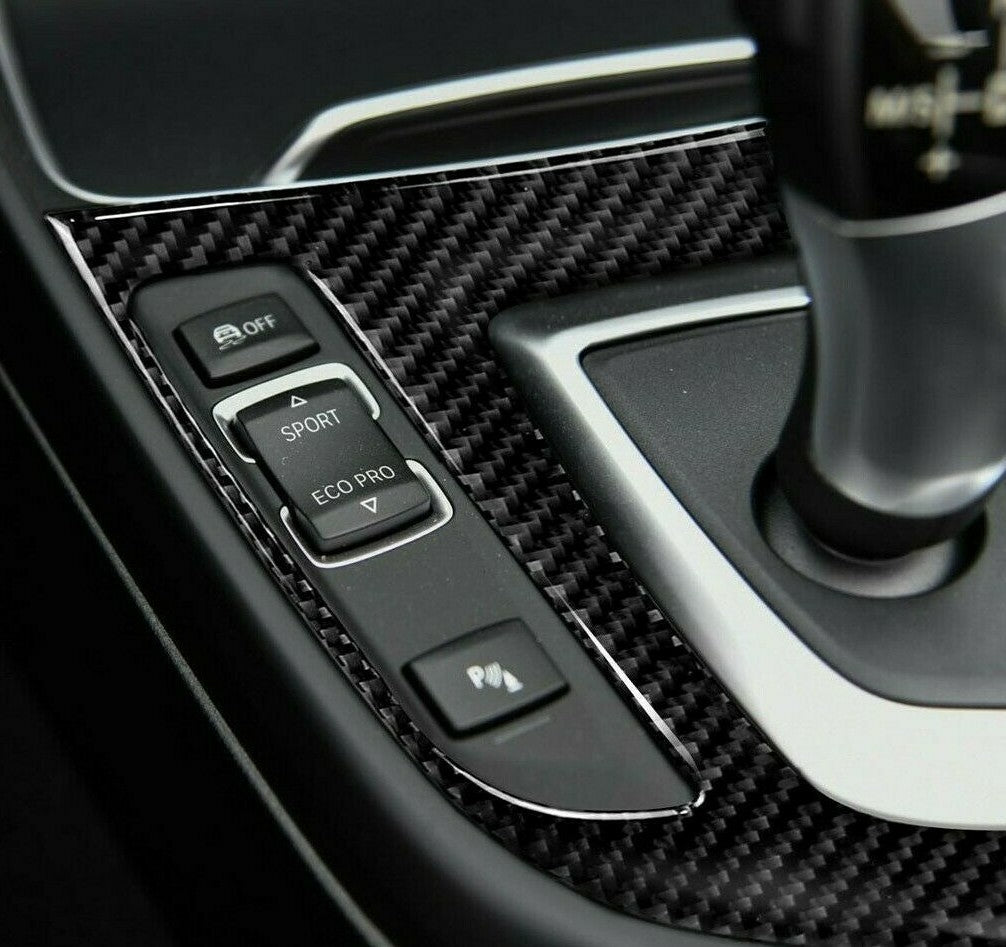Passend für BMW 3 F30 F32 F33 F34 F36 Carbon Mittelkonsole Schaltknauf Blende