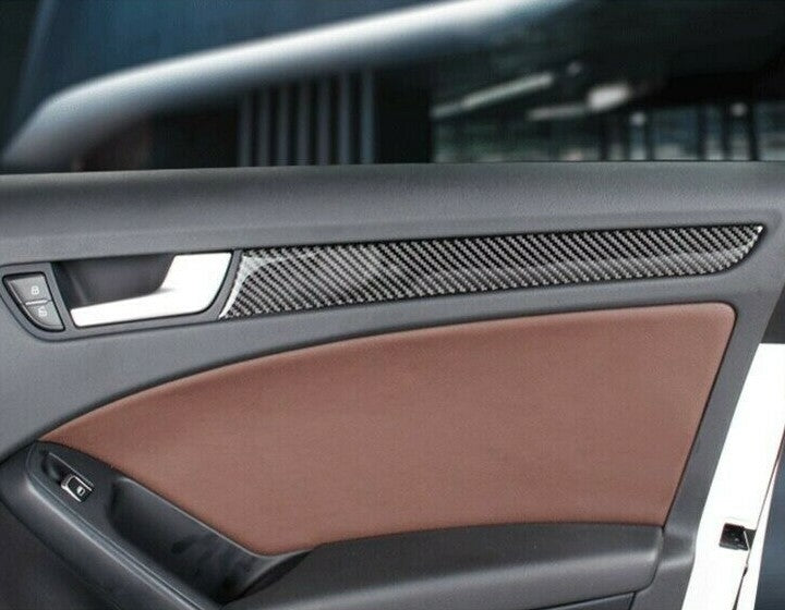 Passend für Audi A4 B8 Türblenden Leisten in Carbon Zierleisten Tuning