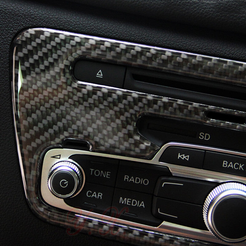 Passend für Audi Q3 Carbon Blende Radio Klima Rahmen Abdeckung Aufwertung Cover