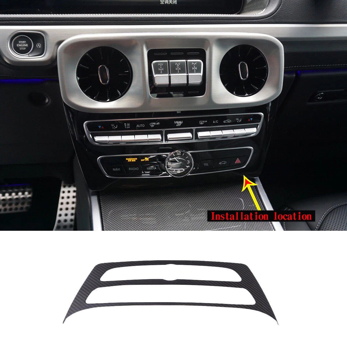 Passend für Benz G Class W464 2019-2020 Mittelkonsole Blende