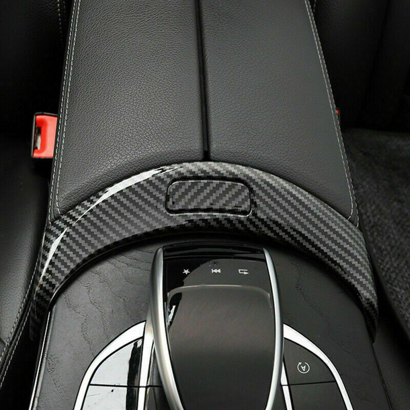 Passend für Armlehne Box Blende Knopf Rahmen Für Mercedes Benz C Klasse W205 GLC X253 Carbon
