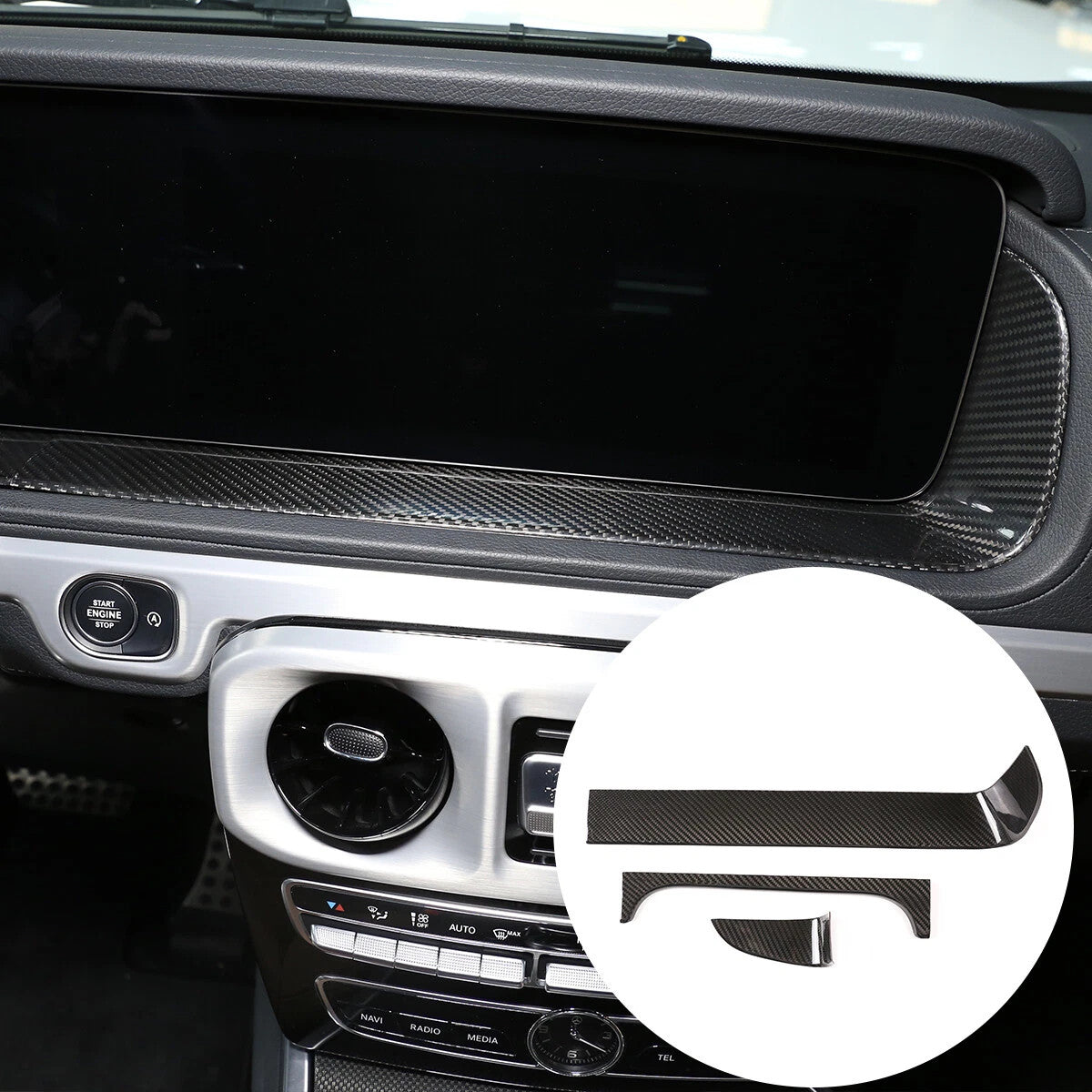 Passend für Mercedes G Klasse W463 2019-2023 Navigation Blende