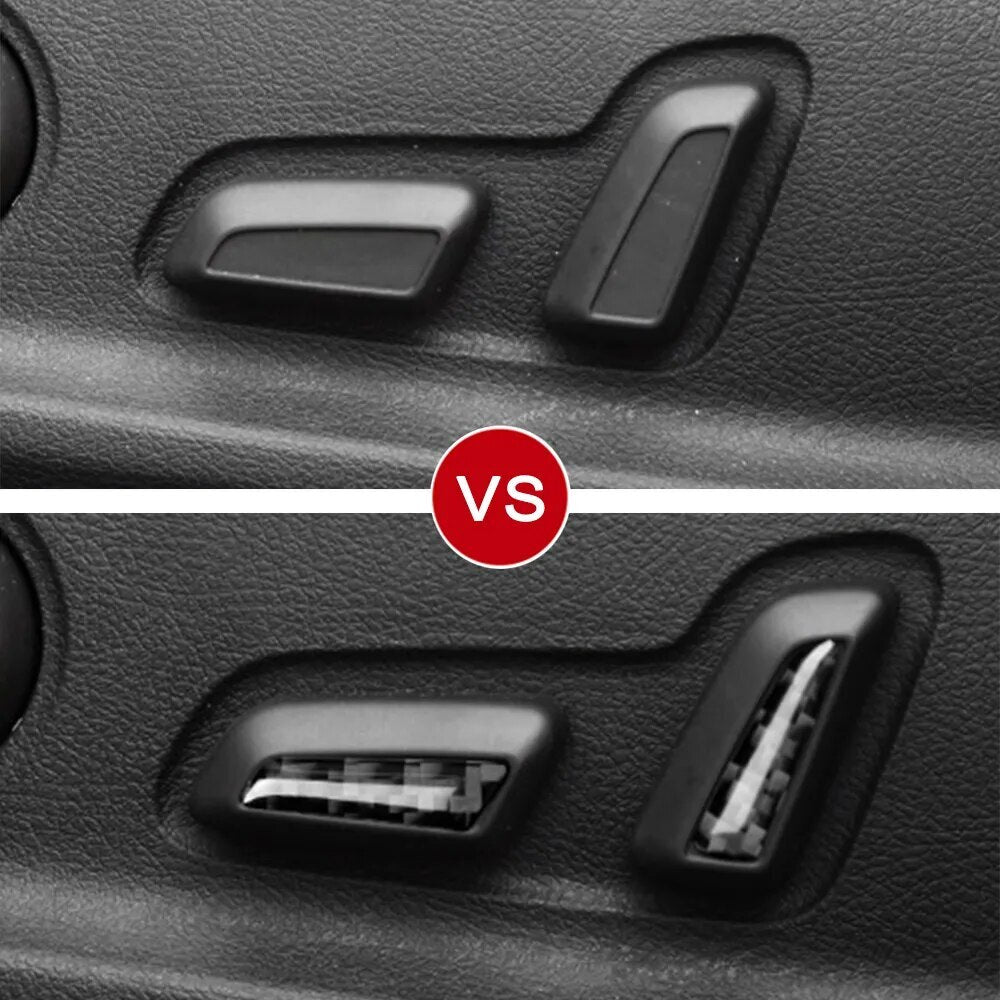 Passend für Audi A4 B9 2017-23 Sitzverstellung Blende Abdeckung Rahmen Carbon