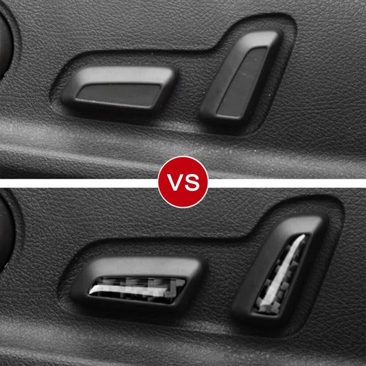 Passend für Audi A4 B9 2017-23 Sitzverstellung Blende Abdeckung Rahmen Carbon