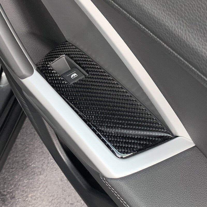 Passend für Audi Q3 19-21 Fensterheber Rahmen Blenden Abdeckung Carbon