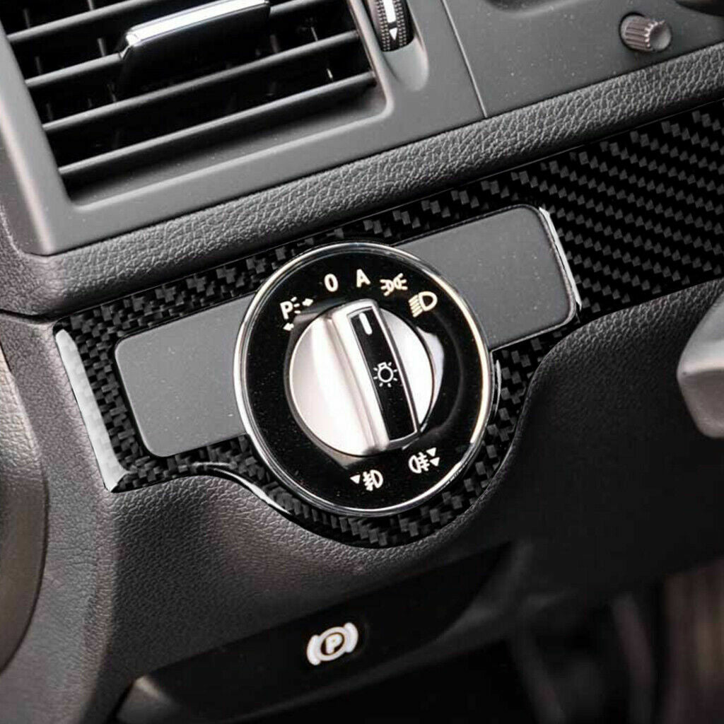 Passend für Kohlefaser Scheinwerfer Schalter Abdeckung Für Mercedes-Benz C-Klasse W204 07-10
