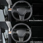 Passend für TESLA Model 3 2019-21 Lenkrad Blende Zierblende Abdeckung Carbon