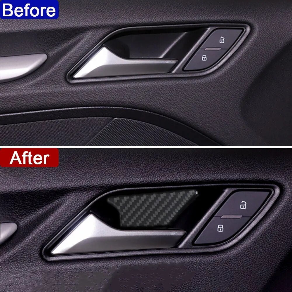 Passend für Audi A3 2014-19 Türgriff Blende Abdeckung Rahmen Carbon