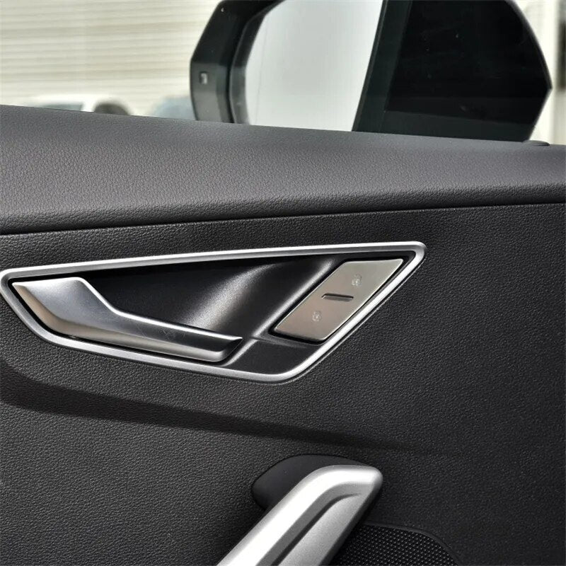 Passend für Audi Q2 2017-20 Türtasten Blende Abdeckung Rahmen Silber