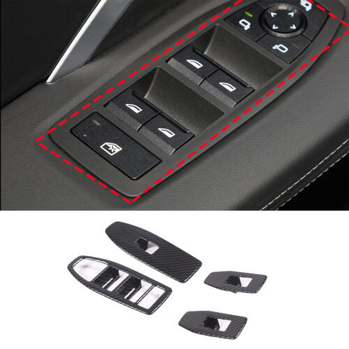 Passend für BMW X1 2023-2024 Fensterheber Blenden Abdeckung Carbon