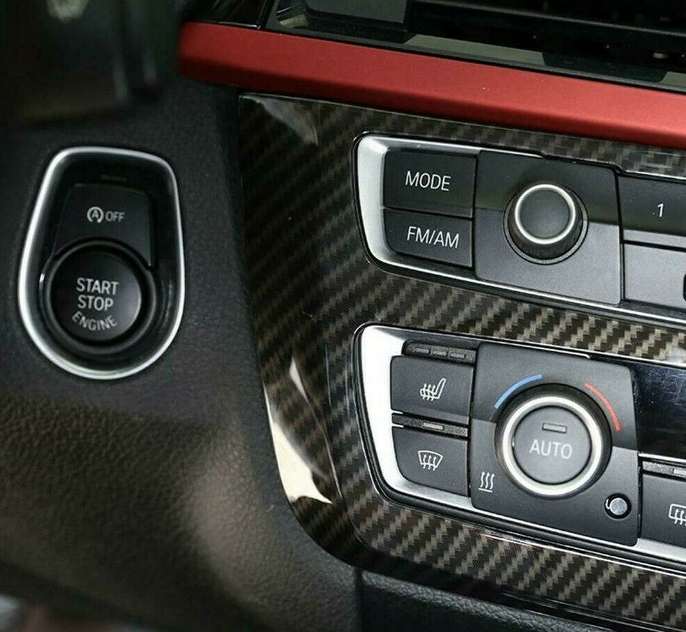 Passend für BMW 3 F30 F34 2013 - 2019 Radio Blende Carbon Rahmen Rahmen Schutz