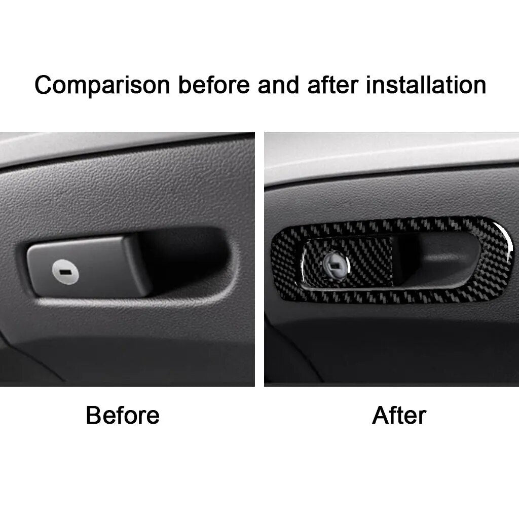 Passend für Audi A4 B9 2017-19 Handschuhfach Blende Abdeckung Rahmen Carbon